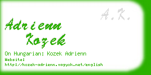 adrienn kozek business card